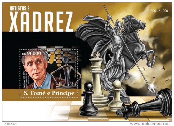 S. Tome&Principe. 2015 Chess In Art. (416b) - Schach