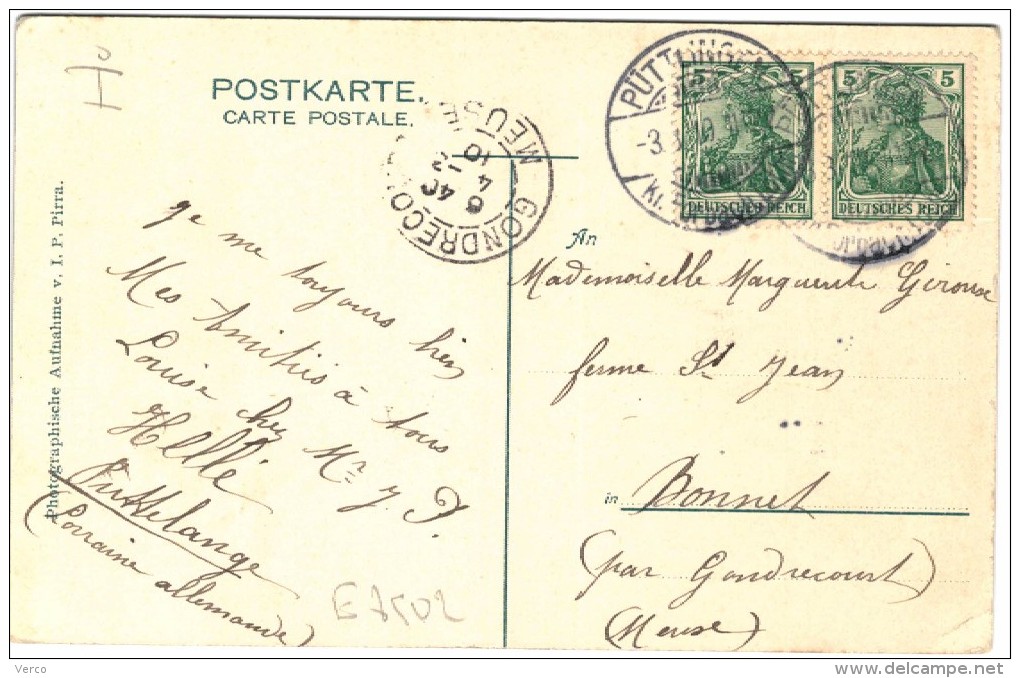 Carte Postale Ancienne De PUTTELANGE - Puttelange