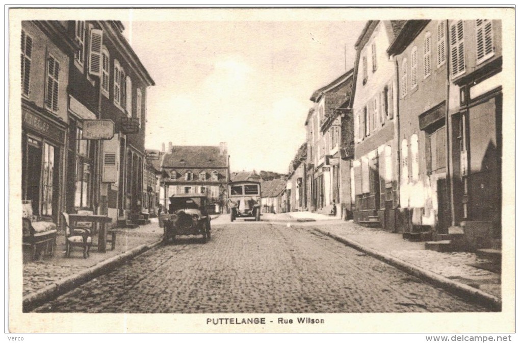 Carte Postale Ancienne De PUTTELANGE-Rue Wilson - Puttelange