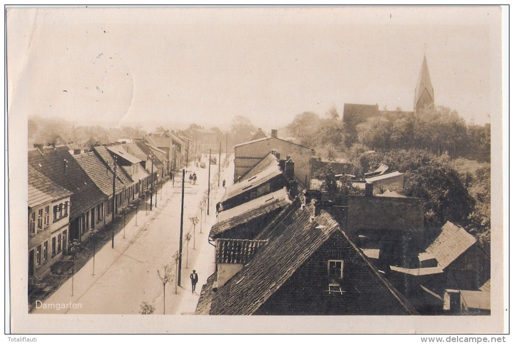 Ribnitz DAMGARTEN Strassenansicht Belebt Vogelschau Fotokarte 24.10.1943 Nach Itzehoe - Ribnitz-Damgarten