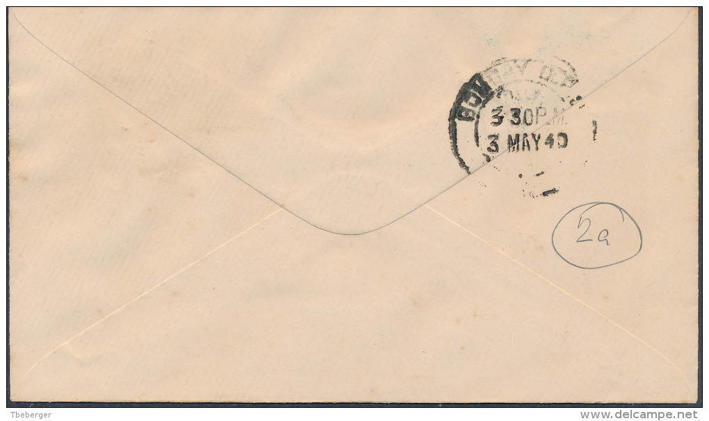 British India 1940 Airmail Cover, BHAVNAGAR To BOMBAY, 1st Flight (2980) - 1911-35 King George V