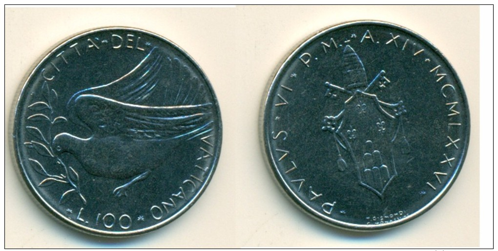 1976 Vatican 100 Lire  Coin - Vatican