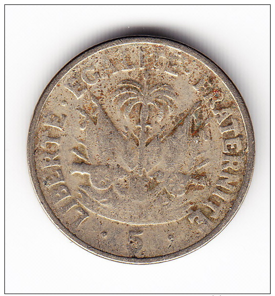 1958 Haiti 5 Centimes Coin - Haïti