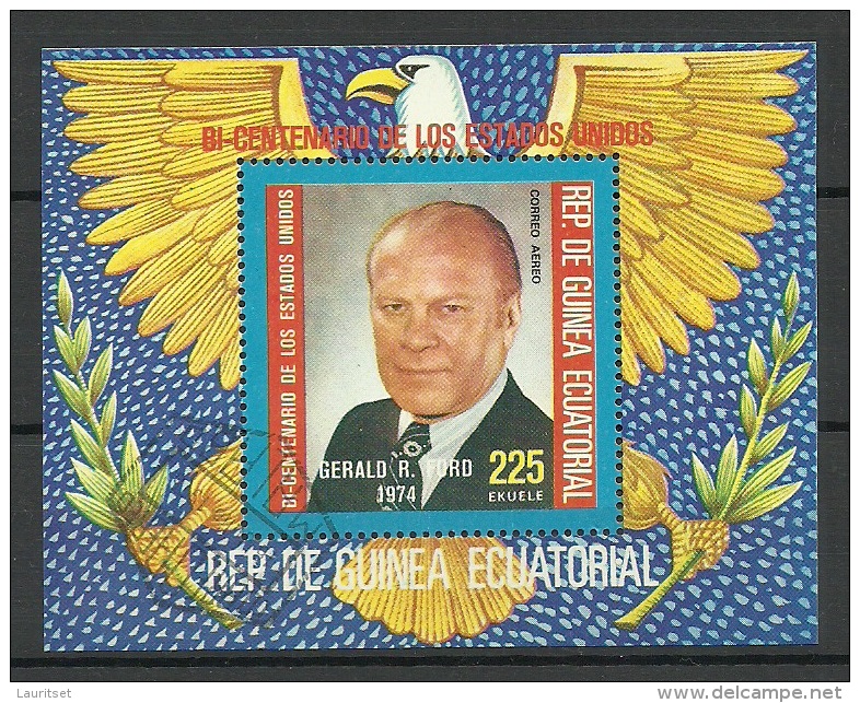 GUINEA EQUATORIAL 1975 Block USA President Gerald Ford O - Equatoriaal Guinea