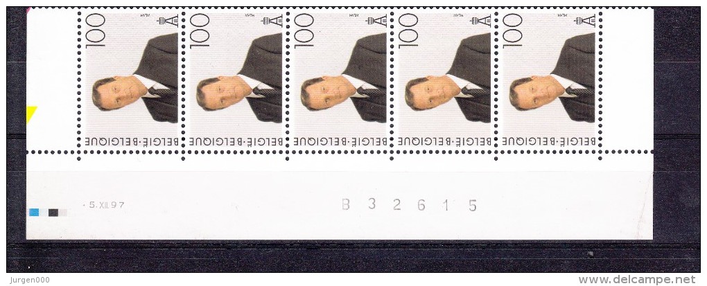 Drukdatum, Nr 2576 **, -5.XII.97 B32615 - 1993-2013 Roi Albert II (MVTM)