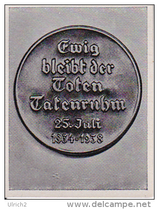 Sammelbild Adolf Hitler Und Sein Weg Zu Großdeutschland - Gedenkmedaille 1934-1938 - Austria Tabakwerke (20728) - Other Brands