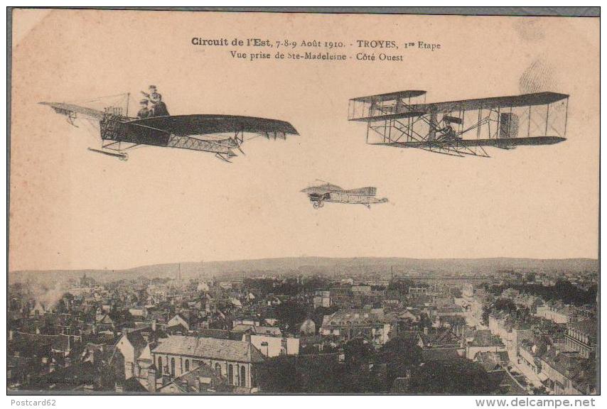 CPA Aviation  TROYES Vue Prise De Ste-Madeleine Cote Ouest - Circuit De L´Est 1910 - Troyes
