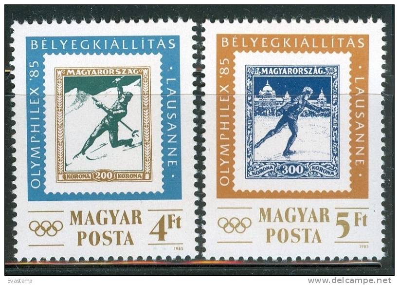 HUNGARY - 1985. Olymphilex,Lausanne Cpl.Set MNH! - Neufs