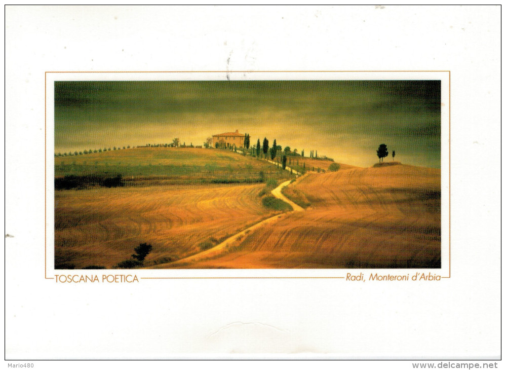 TOSCANA POETICA   RADI, MONTERONI D'ARBIA   MAXI-CARD     (VIAGGIATA) - Altri & Non Classificati