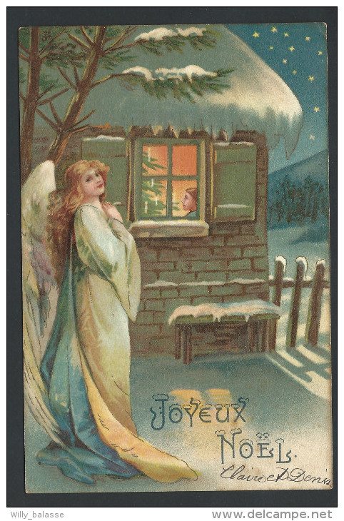 CPA - Fantaisie - Voeux - JOYEUX NOEL - Femme - Ange - Girl - Angel - Christmas  // - Autres & Non Classés