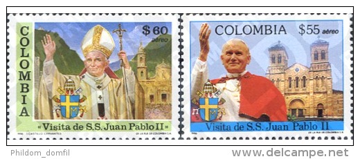 Ref. 178522 * MNH * - COLOMBIA. 1986. VISIT OF JOHN PAUL II . VISITA DE JUAN PABLO II - Colombia