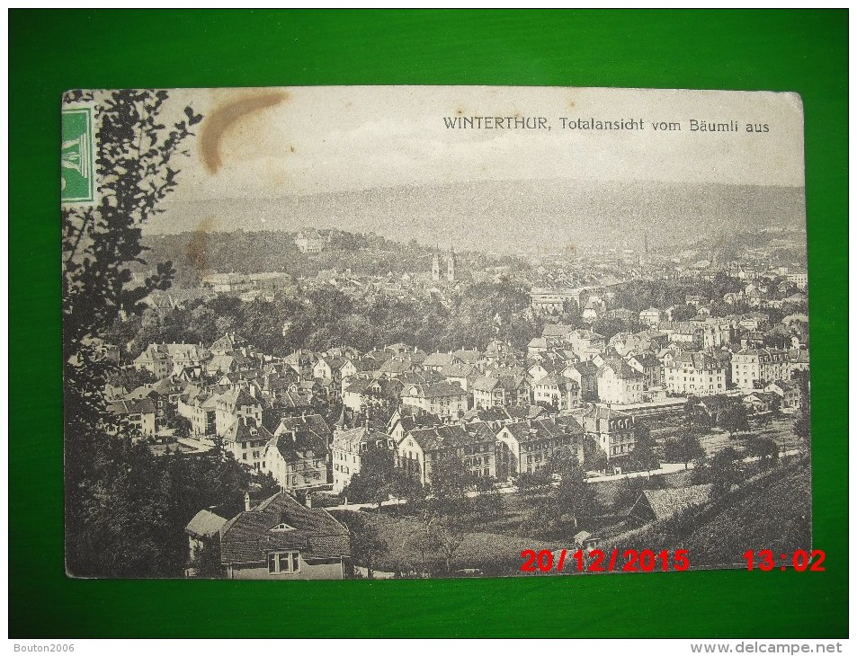 Winterthur 1912 Totalansicht Vom Bäumli Aus - Winterthur