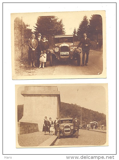 Automobile CHRISLER - Lot De 2 Petites Photos (+/- 5,5 X 8 Cm) +/-  1930 - Oldtimer - La Gileppe (b179) - Automobiles