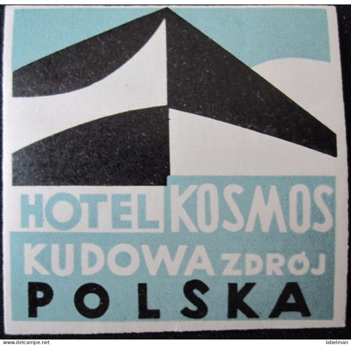 HOTEL ORBIS PENSION MOTEL INN SPA KOSMOS KUDOWA ZDROJ POLSKA POLAND TAG LUGGAGE LABEL ETIQUETTE AUFKLEBER DECAL STICKER - Hotel Labels