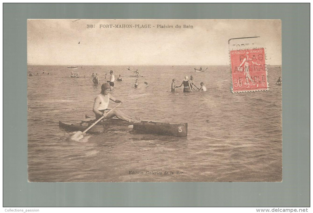 Cp , 80 , FORT - MAHON - PLAGE , Plaisirs Du Bain , Sports , Canoe , écrite 1930 - Fort Mahon