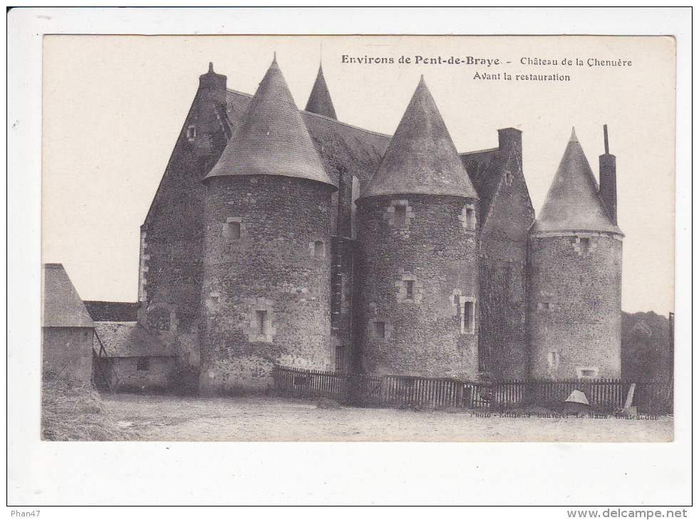 LAVENAY (72-Sarthe) Environs De Pont De Braye, Château De La Chenuère, Ed. Sté. Française De Phototypie, 1930 Environ - Autres & Non Classés