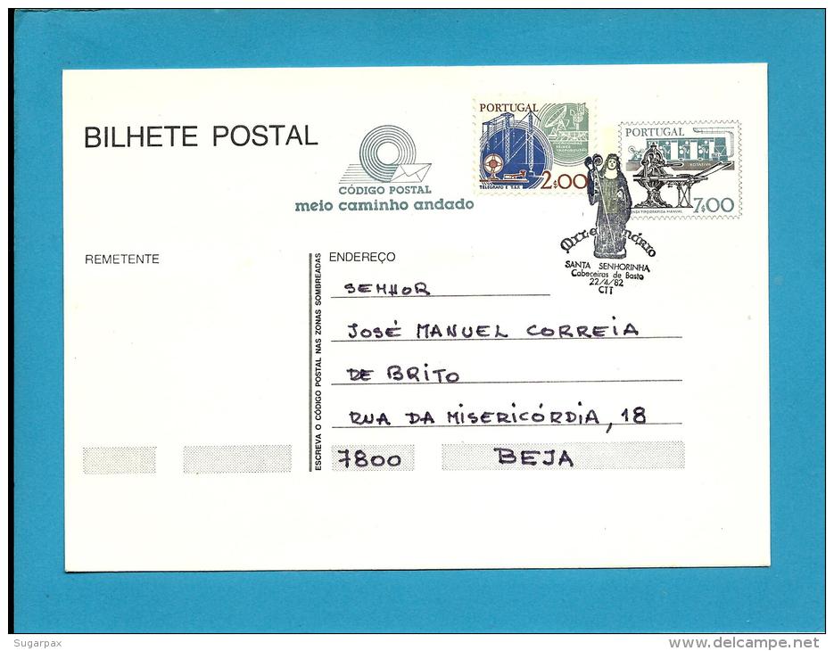 CABECEIRAS De BASTO - 22.04.1982 - Milenário De Santa Senhorinha - Postmark Stationery Card - Portugal - 2 Scans - Entiers Postaux