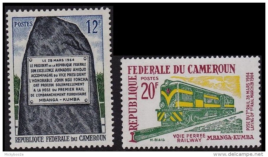 CAMEROUN 1965 TRAINS RAILWAYS LOCOMOTIVES SET MNH - Cameroon (1960-...)