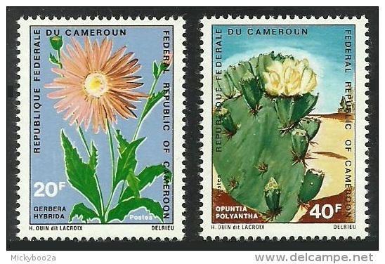 CAMEROUN 1971 FLOWERS CACTI GERBERA SINGLE VALUES NOT A SET MNH - Cameroon (1960-...)