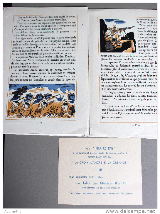 Franz Ixe Conte Pierre Mac Orlan Légionnaire Légion étrangère 1932 Laboratoire De L'HEPATROL Paris - Français