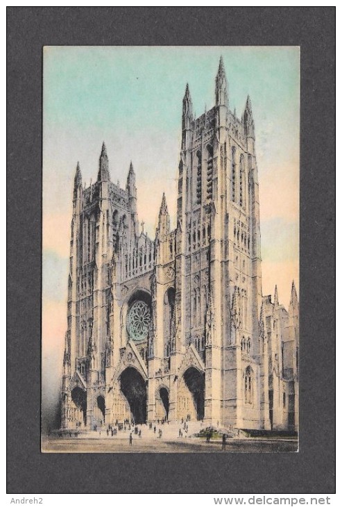 NEW YORK - THE CATHEDRAL OF ST JOHN THE DIVINE - THE WEST FRONT - BY THE ALBERTYPE CO. - Chiese