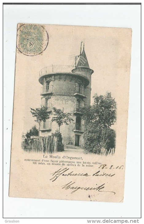 LE MOULIN D'ORGEMONT 1906 - Argenteuil