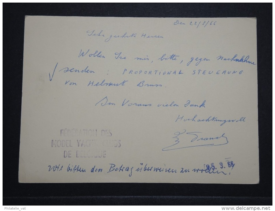 BELGIQUE - Entier Postal Illustré ( Perçeuses électriques) Pour L ' Allemagne En 1966 - A Voir - Lot P14431 - Geïllustreerde Briefkaarten (1971-2014) [BK]