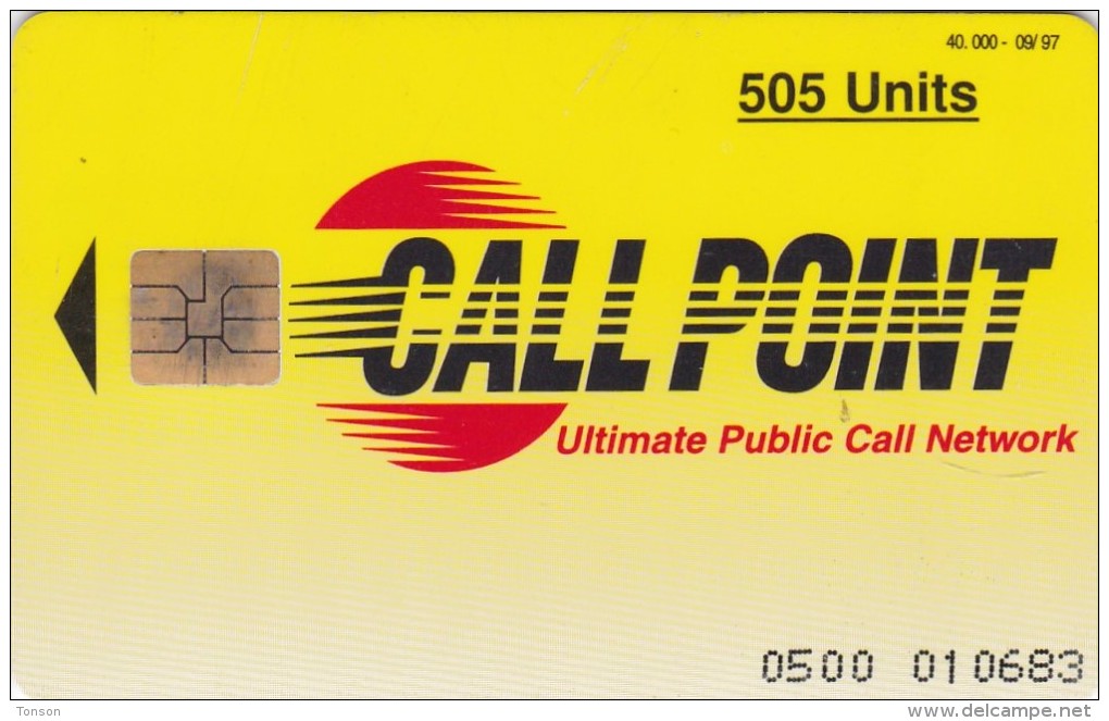 Pakistan, CP02, Call Point Yellow 40.000 09.97 / White Rev., 2 Scans - Pakistán