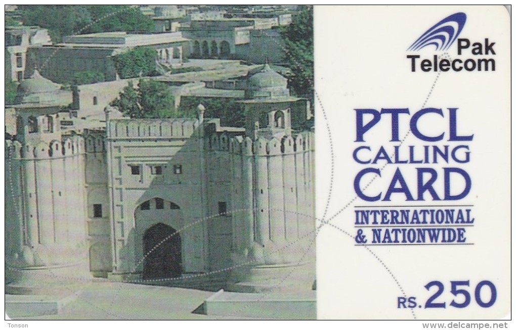 Pakistan, RPT01, Rs.250 PTCL Lahore Fort, 2 Scans - Pakistán