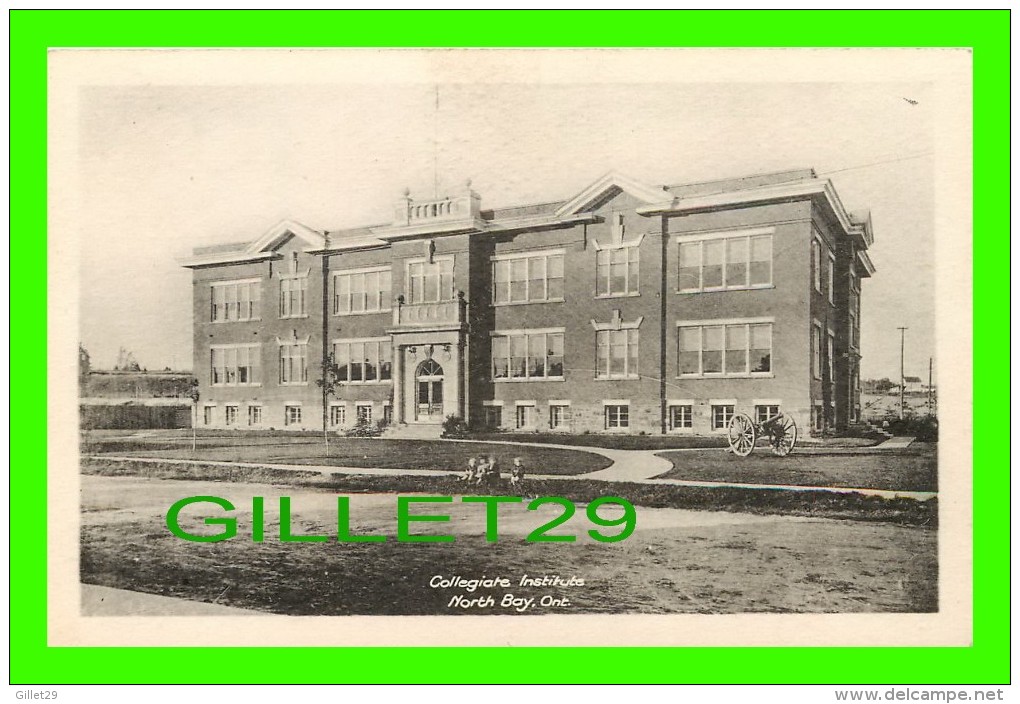 NORTH BAY, ONTARIO - COLLEGIATE INSTITUTE - ANIMATED WITH CHILDREN - THE PHOTOGELATINE ENGRAVING CO LTD - - North Bay