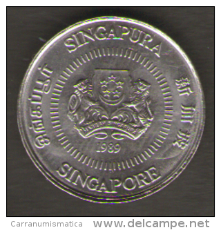 SINGAPORE 10 CENTS 1989 - Singapur