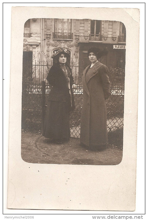 Paris 12 E - Carte Photo Square Trousseau 1912 Femmes Cliché Zadig 168 Bvd Voltaire - Distretto: 12