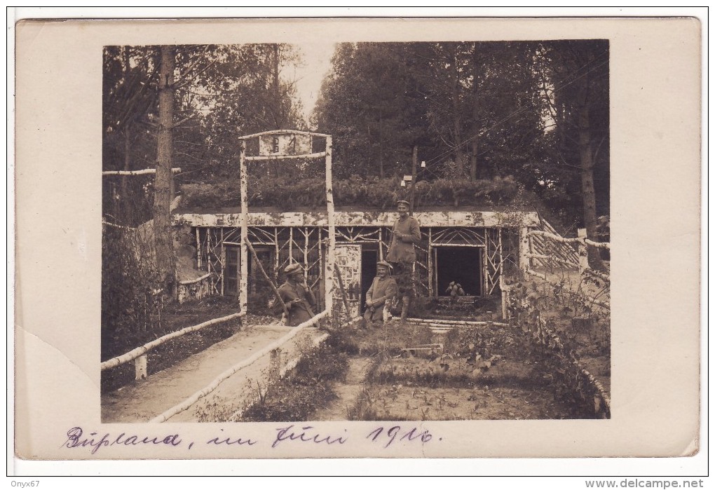 Carte Postale Photo Militaire Allemand RUSSIE-RUSSLAND Cimetière-Friedhof-Casematte-Abri B 1-Abri-Guerre 14/18-Krieg - Cimiteri Militari