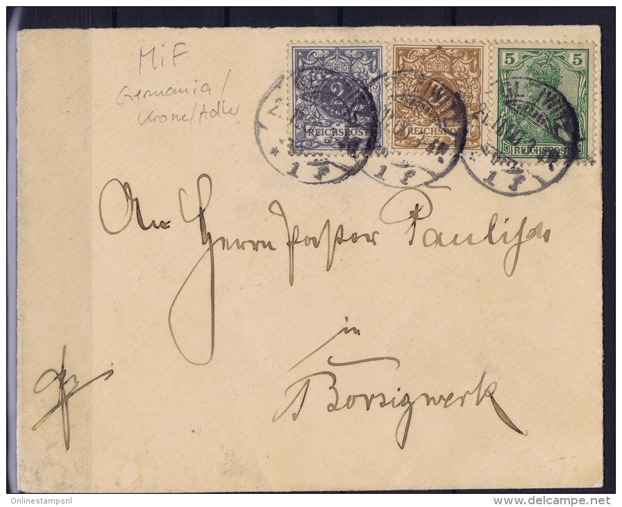 Deutsches Reich:  3-color Franking On  Letter - Gebraucht