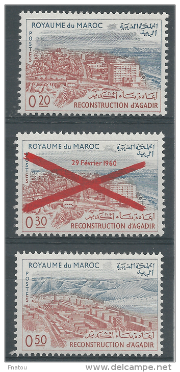 Morocco, Rebuilding Of Agadir After Earthquake,  1963, MH VF - Morocco (1956-...)