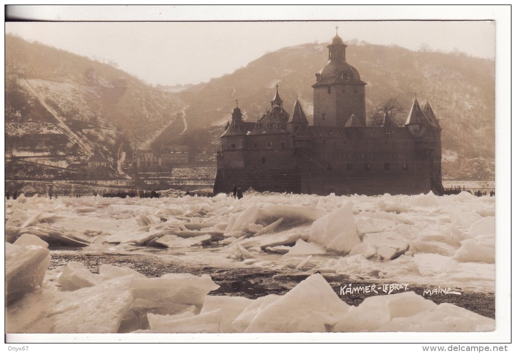 Carte Postale Photo Château Pfalzgrafenstein-KAUB Am Rhein Hiver 1929-Glace (Allemagne) Photo Foto Kämmer-Lebret, Mainz - Kaub