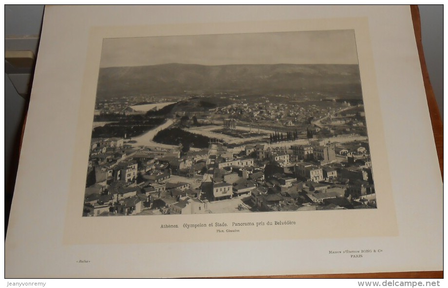 Grèce. Athènes. Olympeion Et Stade.  Photogravure. 1914. - Grèce