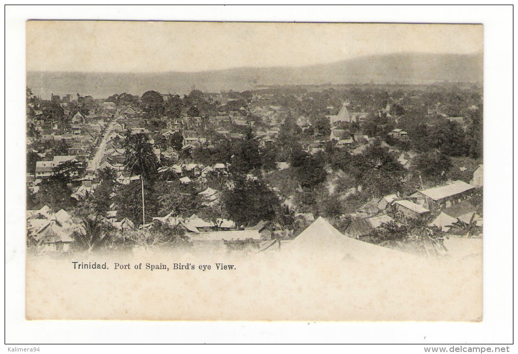 TRINIDAD  /  PORT  OF  SPAIN  , BIRD' S  EYE  VIEW  ( Vue Générale Aérienne ) /  CPA  PRECURSEUR  ( éditée Avant 1904 ) - Trinidad