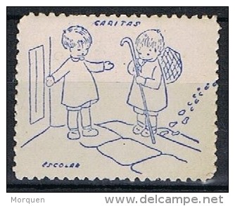 Viñeta CARITASm Escolar (barcelona), Label, Cinderella ** - Télégraphe