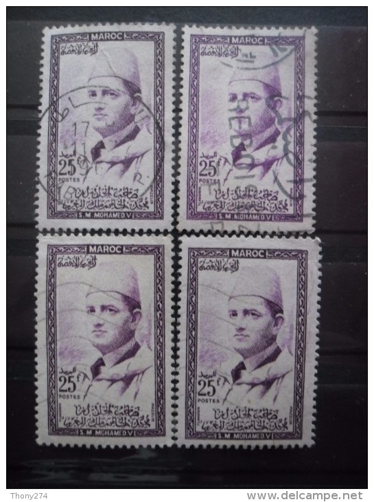 MAROC N°365 X 4 Oblitéré - Vrac (max 999 Timbres)