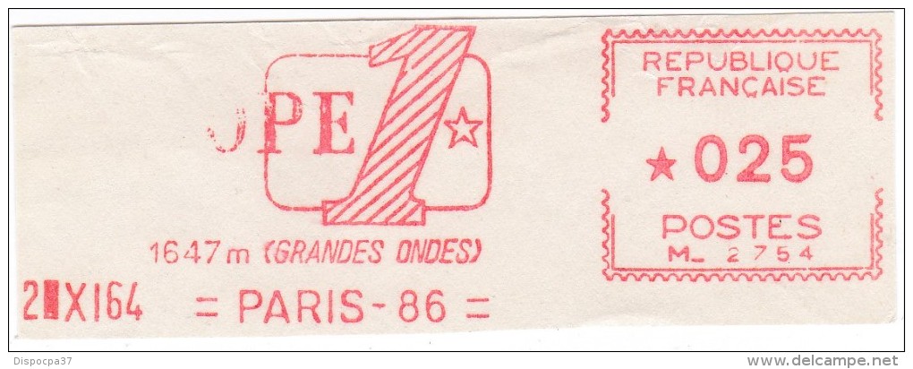 VIGNETTE D´AFFRANCHISSEMENT  EUROPE 1  PARIS 2 VII 64 - Autres & Non Classés