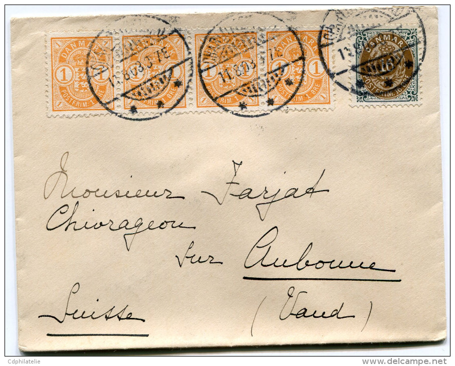 DANEMARK LETTRE DEPART CHARLOTTENLUND 11-8-03 POUR LA SUISSE - Storia Postale