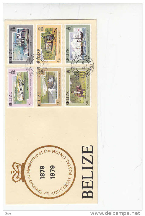 BELIZE  1979 -Yvert 409/14 -  FDC - U.P.U. - Belize (1973-...)