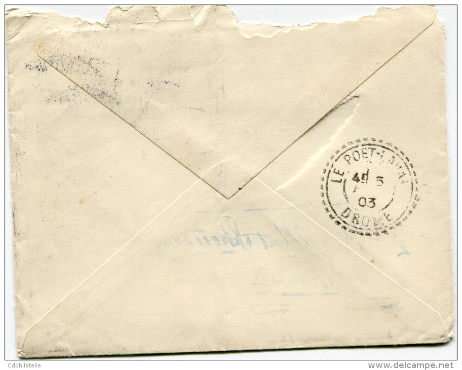 DANEMARK LETTRE DEPART CHARLOTTENLUND 3-8-03 POUR LA FRANCE - Storia Postale