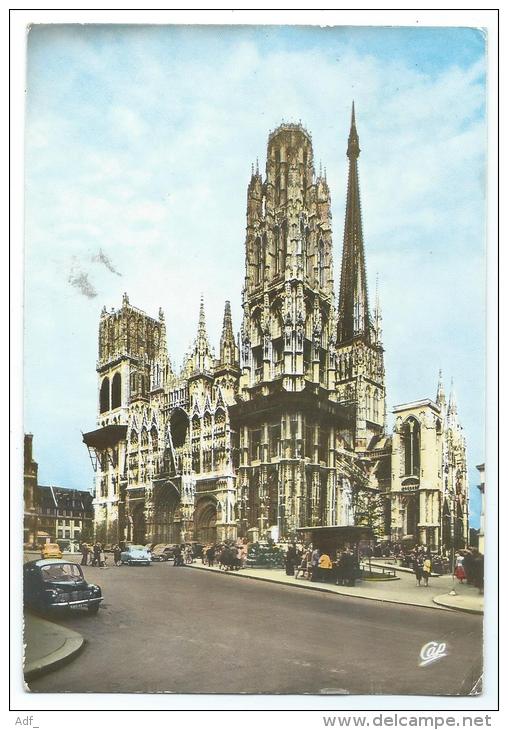 CPSM COLORISEE ROUEN, AUTO VOITURE RENAULT 4CV 4 CV, SEINE MARITIME 76 - Rouen