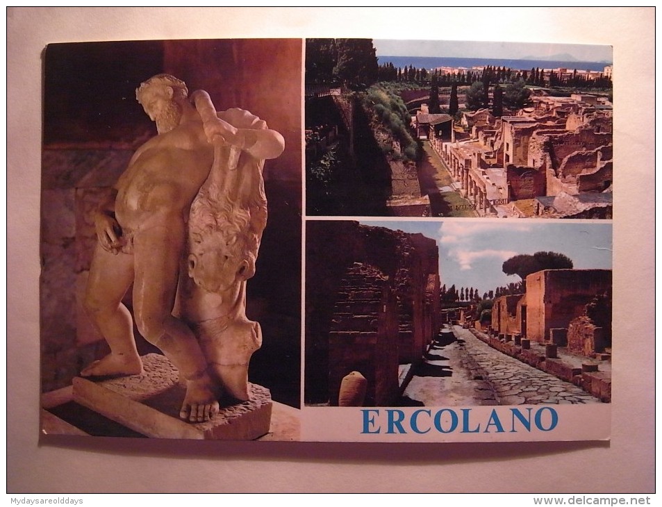 1 POSTCARD POSTAL PC CPA - ITALY ITALIA !!! ERCOLANO (2 SCANS) - Ercolano