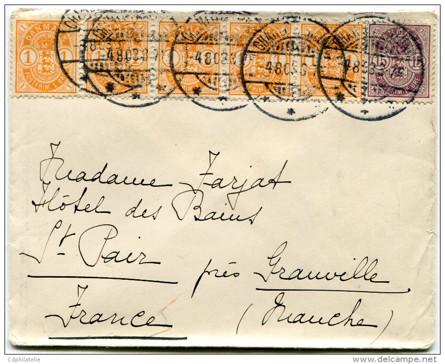 DANEMARK LETTRE DEPART CHARLOTTENLUND 4-8-03 POUR LA FRANCE - Storia Postale