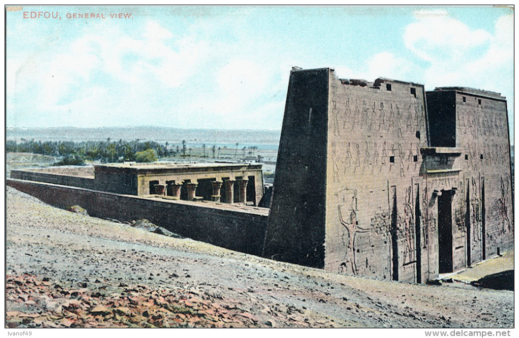 Egypte - EDFOU - CPA - Le Temple D´Horus - Vue Générale - Carte Non écrite TBE - Edfu