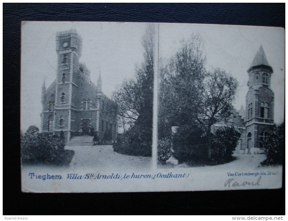 Cpa/pk Tieghem Villa St Arnoldi Te Huren Oostkant - Anzegem