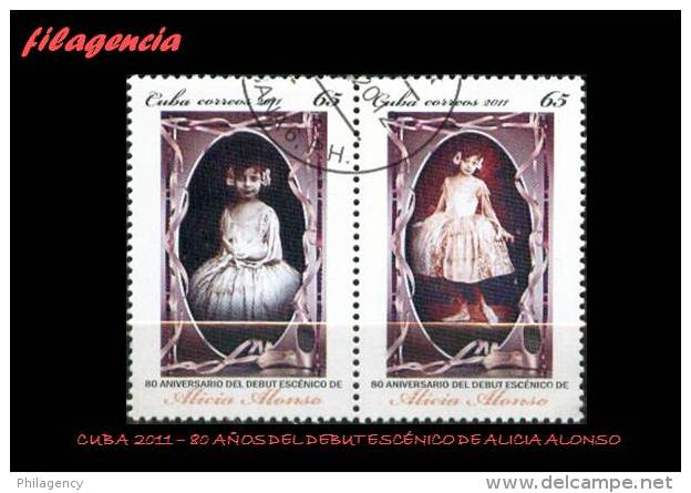 USADOS. CUBA. 2011-23 80 AÑOS DEL DEBUT ESCÉNICO DE LA BAILARINA ALICIA ALONSO. BALLET - Used Stamps